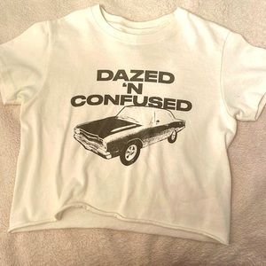 Women’s small crop top. Offwhite colored.